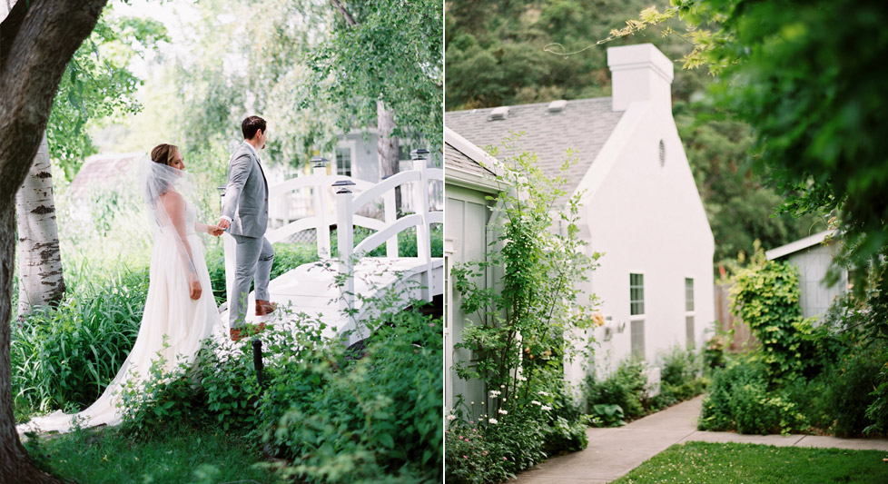 Outdoor Wedding Venue In Ashland Lithia Springs Resort On Bridge And Bungalow